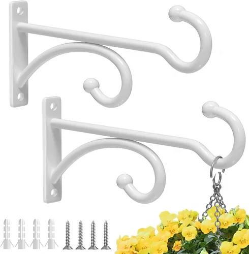 Vista 15 de Ganchos para colgar plantas de 6 pulgadas para interiores y exteriores, soportes de pared para plantas colgantes, canastas, campanillas de viento