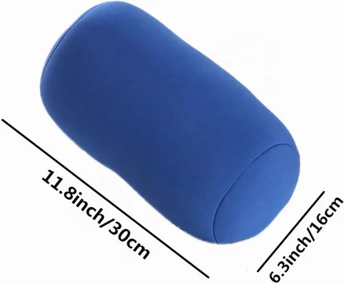 Vista 5 de ASkinds 2 almohadas cilíndricas cómodas de rollo de microperlas Jelly Bean Bed Pillow Tube Pillow Cojín para cabeza, cuello, soporte de espalda