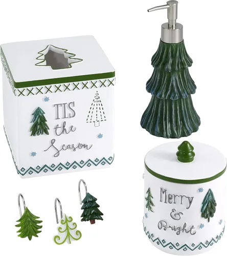 Vista 3 de Avanti Linens - Paquete de 2 toallas navideñas para los dedos, algodón