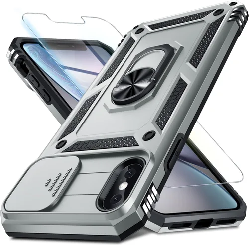 Vista 92 de Janmitta Funda para iPhone 8 Plus/7 Plus/6 Plus, Cubierta de Teléfono con Cubierta Deslizante Integrada para Lente de Cámara + Protector