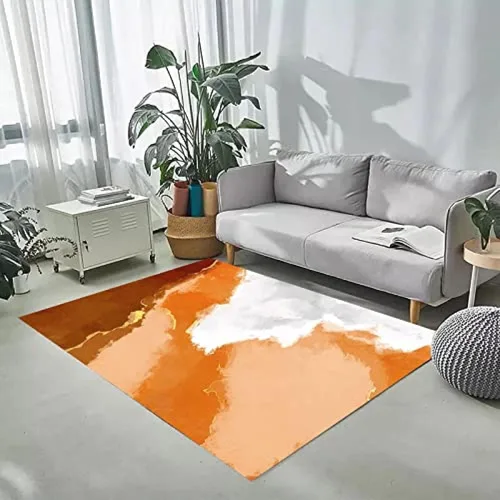 Vista 19 de Alfombra de área con diseño de dibujos animados en acuarela, estilo bohemio de mediados de siglo, con diseño de hojas de palmera tropicales, suave