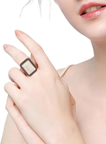 Vista 2 de Montana West Rustic Couture's Bohemian Turquoise - Anillo para mujer