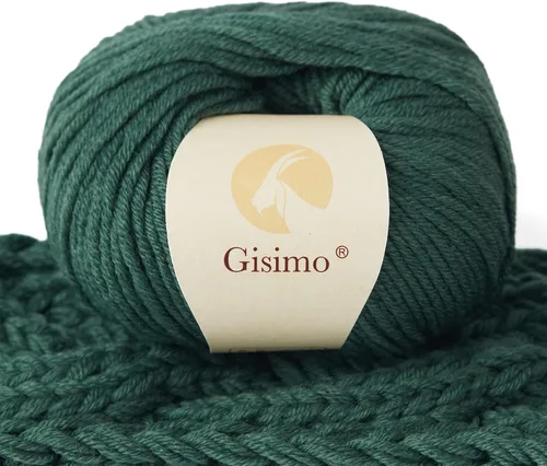 Vista 45 de 100% lana merino para tejer y ganchillo, hilo lujoso y suave de 6 cabos para tejer y crochet a mano, 1.76 oz/50 g, 127 yardas/116 metros