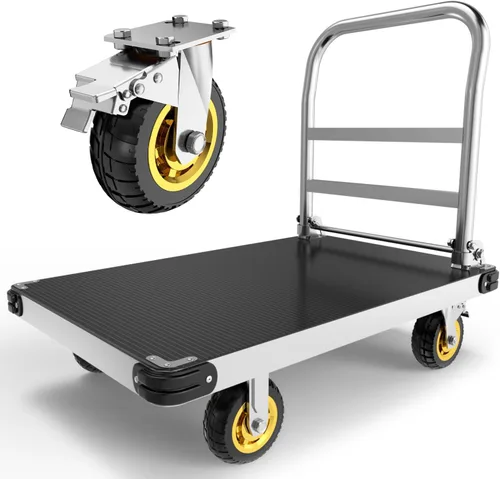 Vista 8 de Camión de plataforma resistente de 2200 libras, 36 "x 24" carro