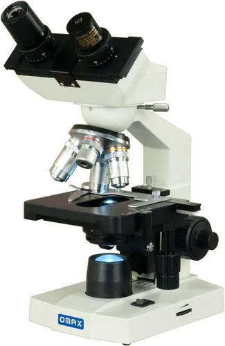Vista 2 de OMAX Cámara USB con microscopio binocular digital LED 40-2500X + diapositivas en blanco + cubiertas + papel de lente