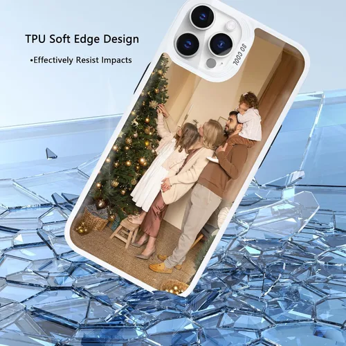Vista 2 de Fundas de teléfono personalizadas para iPhone 16 15 14 13 12 11 Pro/Max/Plus/XR/XS/X, crea tu propia funda con foto - Funda personalizada para 1 Foto