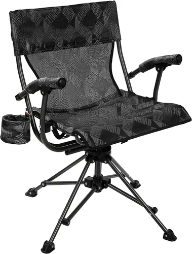 Vista 11 de REDCAMP Paquete de 2 sillas de caza de gran tamaño para persianas, sillas plegables portátiles de camuflaje para adultos, asientos de caza