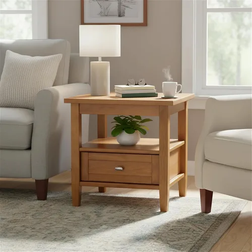 Vista 38 de SIMPLIHOME - Mesa lateral estrecha rectangular Warm Shaker, de madera maciza, de 14 pulgadas de ancho, estilo transicional, color negro, para sala
