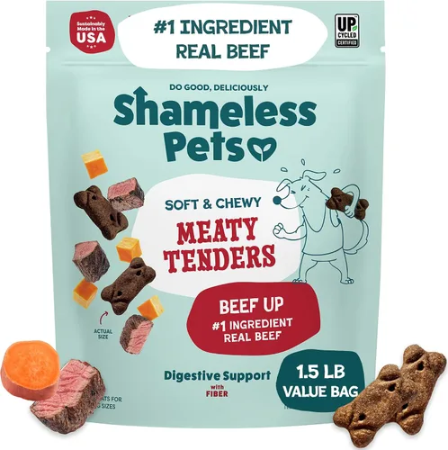 Vista 18 de Shameless Pets Golosinas suaves y masticables para perros, Bacon Me Crazy Meaty Tenders, 8 onzas, el tocino real es el primer ingrediente, sin
