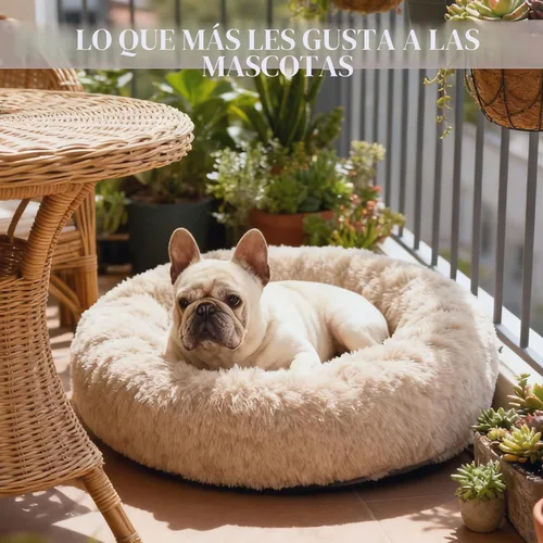 Vista 3 de Cama calmante lavable para perros y gatos para mascotas ultra Camello