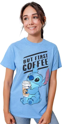 Vista 2 de Disney Lilo and Stitch Coffee First - Camiseta para adultos
