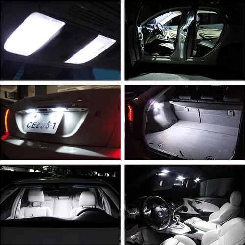 Vista 5 de 9 bombillas LED interiores para Hyundai Kona/Kona N 2017 2018 2019 2020 2021 2022 superbrillantes 6000K LED blancas bombillas interiores bombillas