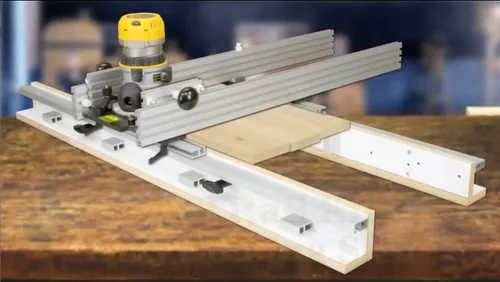 Vista 8 de Woodhaven Trineo de cepillado , modelos de capacidad de 27" a 86", rieles ultra pista, placa nodrill incluida