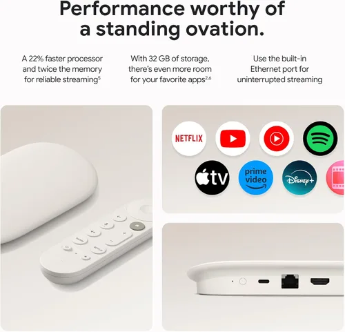Vista 4 de Google Streamer 4K - Entretenimiento de transmisión rápida con control Porcelana