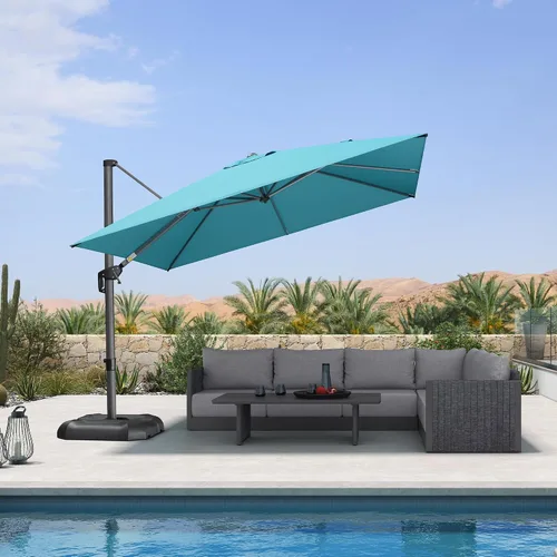 Vista 613 de PURPLE LEAF Paraguas al aire libre con base 8' x 8' protección solar verde Manzana Verde (Apple Green)