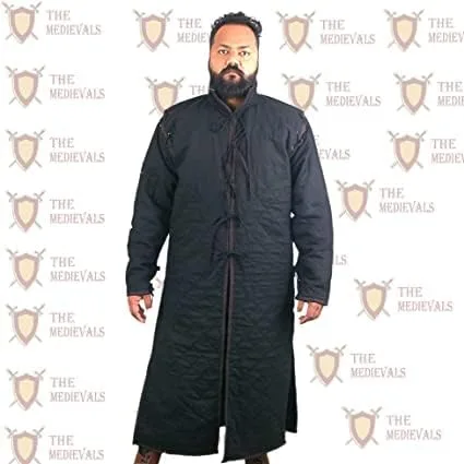 Vista 5 de Gambeson Coat Medieval Thick Padded Full Length Sleeves Gambeson Coat Aketon Jacket Armor, Cotton Gambeson by ITS Medieval