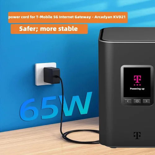 Vista 4 de Adaptador de corriente para puerta de enlace de Internet T-Mobile 5G - Cable de alimentación del cargador Arcadyan KVD21