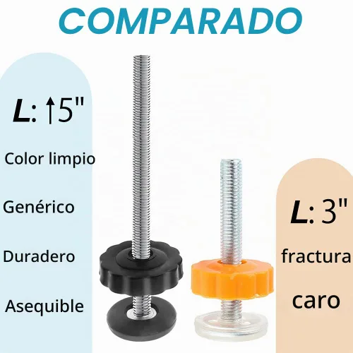 Vista 4 de 4 puertas universales para bebé, varilla roscada para husillo, pieza de tornillo de repuesto M8 (0.315 in) para puertas de seguridad montadas a Negro