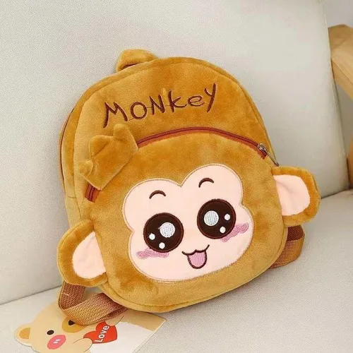 Vista 4 de Juego de mochila pequeña para niños, mochila de felpa de animales para niños, bonita y funcional con accesorios divertidos, incluye calcomanías