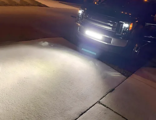 Vista 5 de iJDMTOY Kit de barra de luz LED de 20 pulgadas para montaje en rejilla inferior compatible con Ford 2017-2019 Pre-LCI F250 F350: barra de luz LED