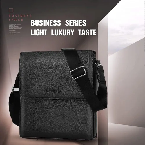 Vista 7 de Leathario Bolso de hombro para hombre de cuero auténtico pequeño bolso de mensajero para hombre bolso cruzado para hombre bolso de viaje