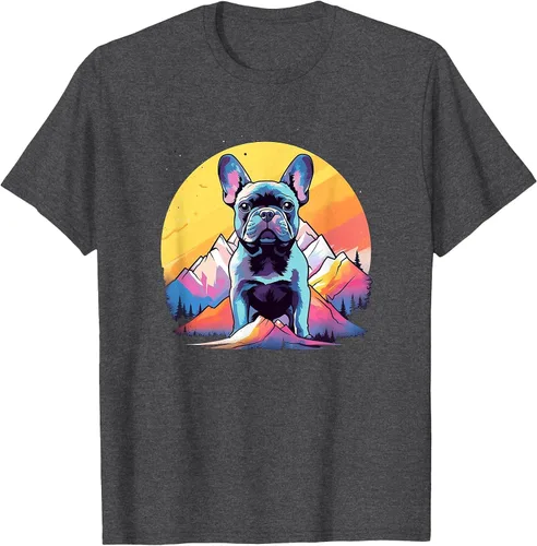 Vista 23 de French Bulldog Dog Men Women Kids T-Shirt Asphalt Grey