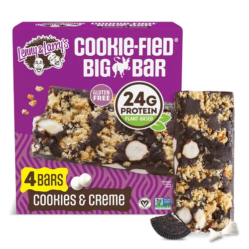 Vista 7 de Lenny & Larry's Cookie-fied BIG BAR – Galletas de proteína veganas de masa de galletas con chispas de chocolate 12x90g – Snacks saludables, 24g