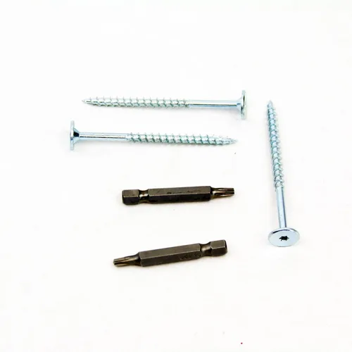 Vista 3 de FastCap PowerHead - Tornillos para madera con cabeza plana, punta autorroscante, 3 pulgadas de longitud, unidad cuadrada #2, acabado de zinc