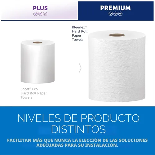 Vista 11 de Kleenex Toallas de Papel Profesionales Universales en Rollo Duro, a Granel (50606), Enrollado con Núcleo de 1.75", Bolsillos de Absorción Premium