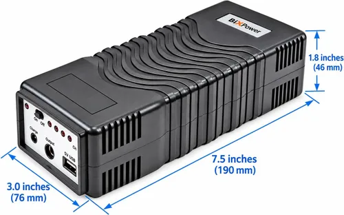 Vista 5 de Batería recargable de alta capacidad de 12 V y 5 V (150 Wh, o 40500 mAh) con función Mini UPS de 12 V - BiXPower iP150-12V