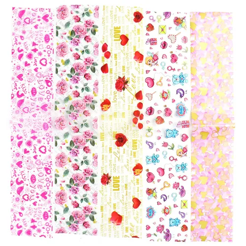Vista 6 de Calcomanías de arte de uñas para el día de San Valentín, calcomanías de transferencia de arte de uñas, suministros de uñas, labios rosas, corazón
