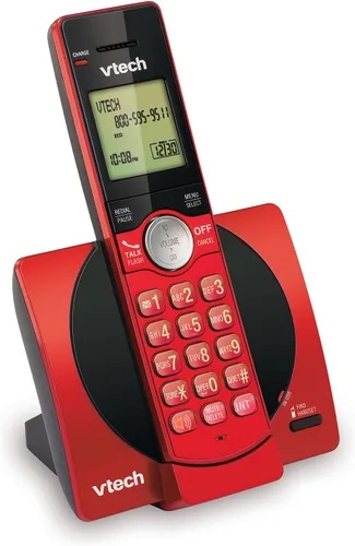 Vista 9 de VTech CS6919-16 DECT 6.0 - Teléfono inalámbrico, rojo, identificación de llamadas/llamada en espera (almacena 30 llamadas), teclado retroiluminado