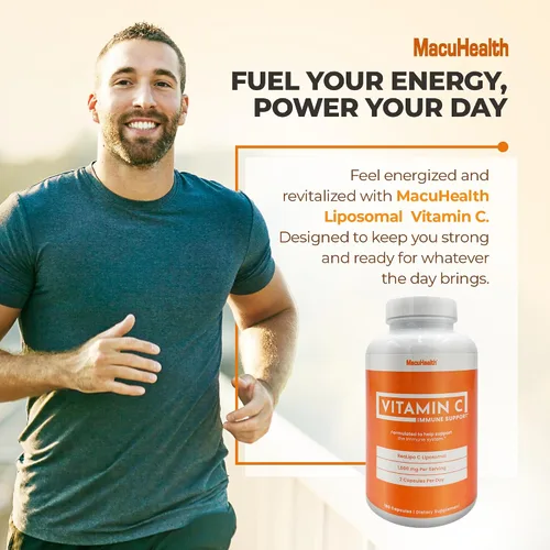 Vista 7 de MacuHealth Vitamina C liposomal de 1000 mg por porción, vitamina de alta biodisponibilidad con antioxidantes solubles en grasa y absorción mejorada