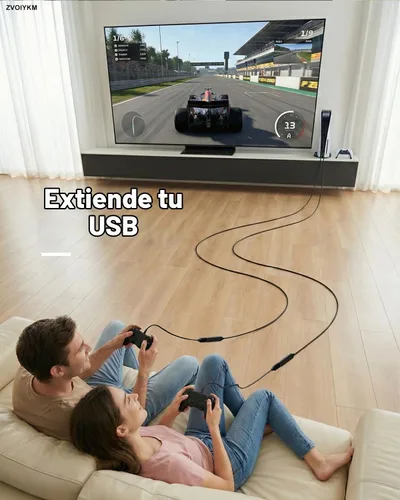 Vista 9 de Cable de extensión activo USB 2.0 de 50 pies, 2 amplificadores de señal, 480 Mbps