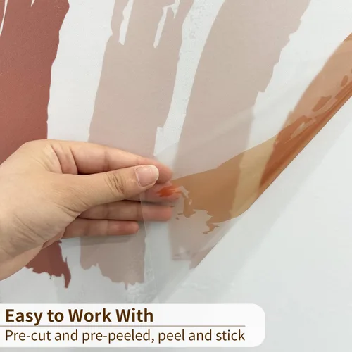 Vista 4 de funlife Calcomanías de pared grandes de arco iris boho para despegar y pegar, autoadhesivas, calcomanías de pared de corazones para decoración