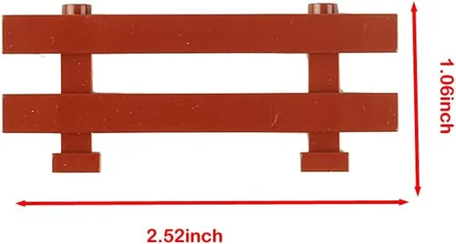 Vista 2 de Juego de 50 piezas de bloques de construcción para cerca, accesorios de ciudad, accesorios de decoración de la casa, juego de ladrillos