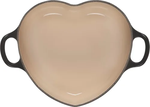 Vista 2 de Le Creuset Signature - Figura de corazón de hierro fundido esmaltado, 2 cuartos de galón, regaliz con perilla de acero inoxidable