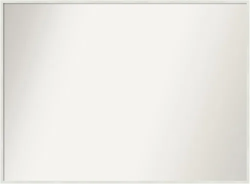 Vista 73 de Amanti Art Espejo de baño blanco para sobre el fregadero, 22 x 45 pulgadas, espejo de tocador rectangular blanco Lucie, marco de madera moderno
