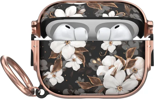 Vista 71 de Funda para AirPods Pro 2/1 con bloqueo de seguridad, compatible con Magsafe Negro + Blanco