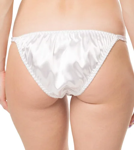 Vista 3 de Satini Tanga Bikini Bragas de satén para mujer