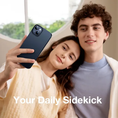 Vista 5 de TORRAS Funda Ajustada Delgada para iPhone 13, Cubierta de PC Duro Ultra Delgada Liviana con Agarre a Prueba de Huellas Dactilares para Funda