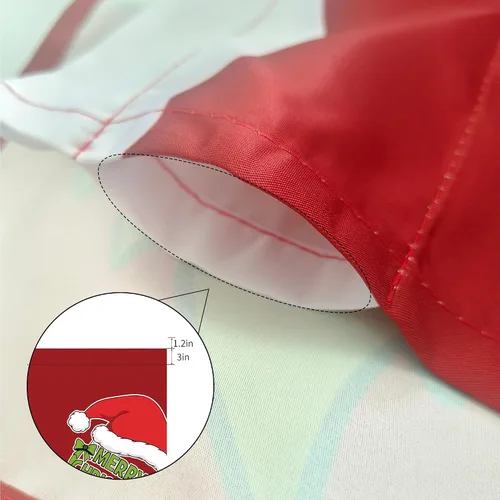 Vista 6 de Cenefas de cortina de cocina de Navidad, Navidad, invierno, cenefas pequeñas con bolsillo para barra, decoración de cortinas cortas de Navidad