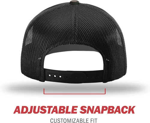 Vista 4 de Richardson - Gorra de béisbol ajustable unisex 112, Snapback estilo camionero