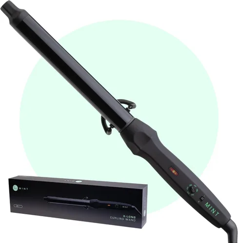 Vista 11 de MINT Varita Rizadora Profesional Sin Pinza de 1 1/4 Pulgadas para Cabello Largo Varita Rizadora Extra Larga con Barril Cerámico Iónico de 4