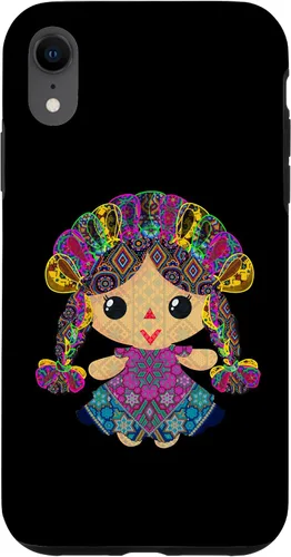 Vista 24 de iPhone 15 muñeca mexicana, maria, mazahua arte huichol, lele, caso