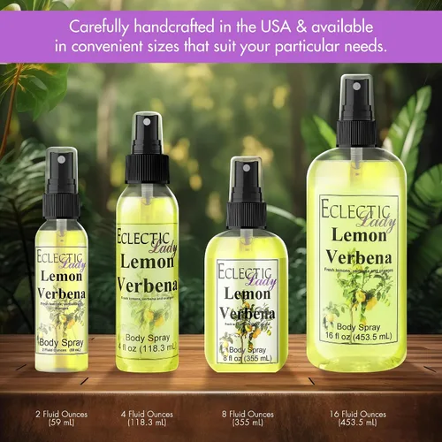 Vista 7 de Eclectic Lady Spray corporal de verbena de limón, doble fuerza, 2 onzas, spray corporal