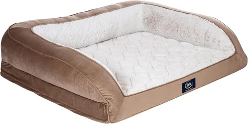 Vista 13 de Serta Cama ortopédica acolchada tipo sofá para perros - Marrón chocolate (Pequeño)