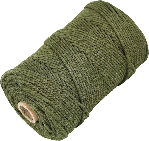 Vista 71 de Cordón de algodón para macramé, hilo torcido de 4 capas, cuerda de algodón natural, suministros perfectos de macramé, para hacer soportes colgantes