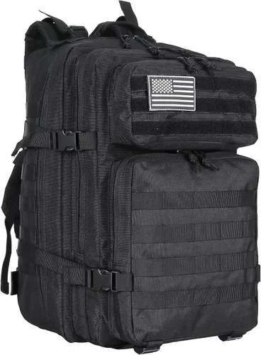 Vista 18 de Mochila táctica militar de 25 litros, resistente Molle, paquete de asalto para el trabajo, gimnasio, al aire libre, senderismo, campamento