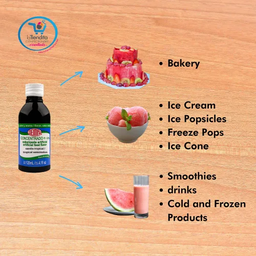 Vista 3 de Deiman E-15 Concentrado de sandía tropical aromatizante artificial para alimentos (4 fl oz)